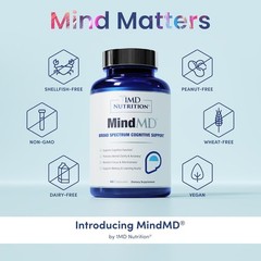 1MD Nutrition MindMD – Brain Supplement for Memory and Focus 60 Caps Pack of 2