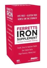 Ferretts Easy to Swallow Iron Supplement – 60 Tablets EXP 04/2026