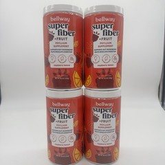 (4x) Bellway Super Fiber + Fruit Psyllium Raspberry Lemon 18oz Each Ex: 9/2026