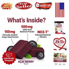Total Beets Blood Pressure Support Chewables – Heart-Healthy Energy & Circula…