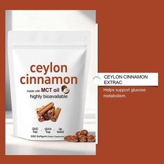 Cinnamon Ceylon 7,200Mg Equivalent | 300 Softgels features MCT Oil | HighlyBioav