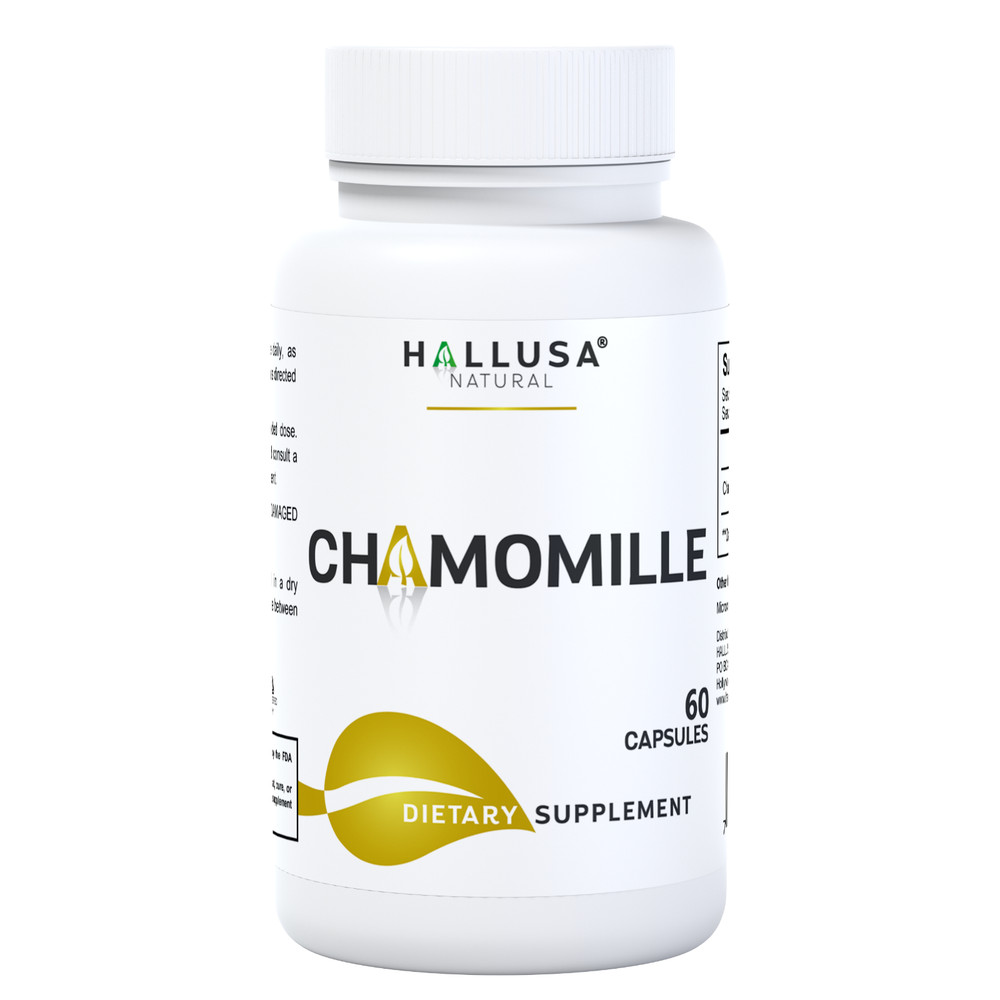 CHAMOMILLE – Soothe & Relax – Digestive Aid – Menstrual Support – 60 Caps