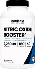 Nutricost Nitric Oxide Booster 2250mg 180 Capsules – Gluten Free, Non-GMO…