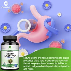 Organic Senna Laxative 1500mg – Cleanse&Detox,Digestive Support,For Constipation
