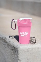 Dishwasher Safe Pink 4oz Shaker Bottle with Clip – Perfect for Fitness On-the-Go