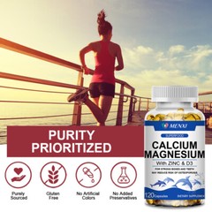 Magnesium Zinc Calcium Complex Supplement 60/120 capsules High bsorption 1425MG