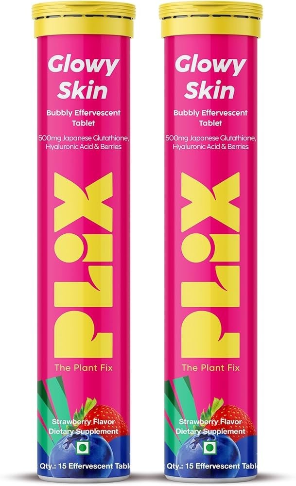 Plant Fix Glutathione Effervescent Tablets Skin Care Supplement 30 Tabs