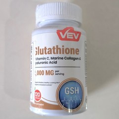 VEV Glutathione Supplement 2000mg with Vitamin C 120 Count Exp 30/05/2028