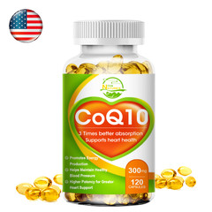 CoQ10 Ubiquinone High Absorption Q10 Coenzyme 300mg 120 Vegetarian Softgels Caps
