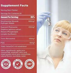 ZOOONE NAD+ 1000mg Berry Drink Mix | Anti-Aging, Energy & Focus, 30 Packs