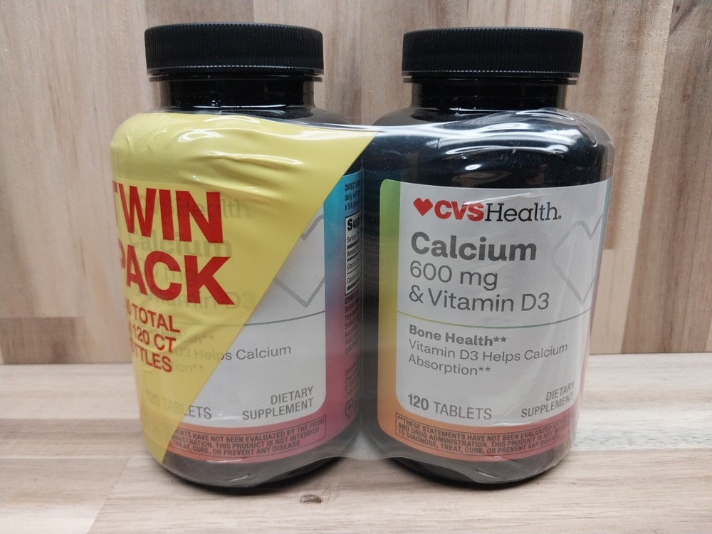 CVS Calcium 600mg + D3 Support Bone Health Supplement 120 Softgels Exp 05/26