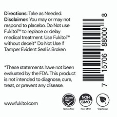 Fukitol Placebo Pills 30ct Funny Stress Relief Sugar Capsules