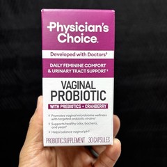 Physician’s Choice Vaginal Probiotic with Prebiotics & Cranberry – 30 Capsules