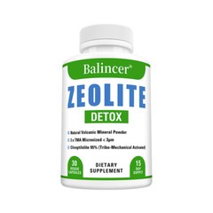 Balincer Zeolite Detox Support Liver Cleansing 30-120Caps Natural Mineral Powder