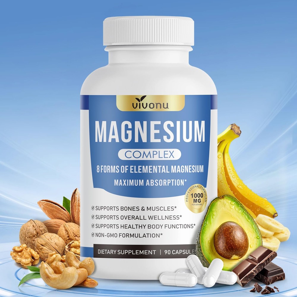 1000mg Magnesium Complex for 90 Count (Pack of 1), 1 Bottle | 90 Capsules