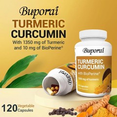 Turmeric Curcumin 240pcs, Joint Flexibility, Support Brain and Heart Health