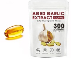 Odorless Garlic 7500mg Per Servings, 300 Softgels 2 Years Aged Garlic Extra