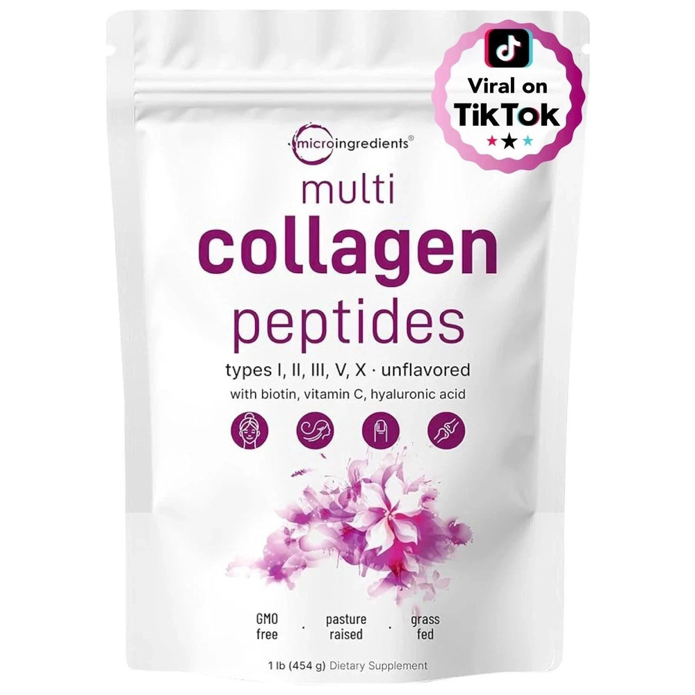 Multi Powder–Hydrolyzed Peptides II, Protein with Type I, Collagen III, X 1LB, V