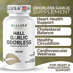 Odorless Garlic – Superfood – Supplement for Cardiovascular System – 60 Softgels