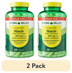 (2 pack) Valley Flush Free Niacin Dietary Supplement Capsules