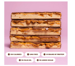 Barebells Soft Protein Bars Salted Peanut Caramel 24ct 16g Protein 1g Sugar