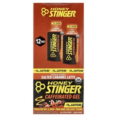Caffeinated Gel, Salted Caramel Lattee, 12 Packets, 1.1 oz (31 g) Each