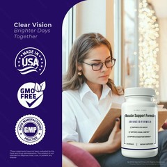 Macular Support Formula, Premium Eye Supplement for Healthy & Clear Eyes 60ct