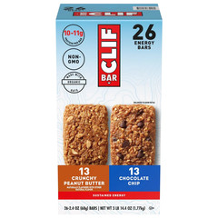 2-PACK CLIF BAR Energy Bar, Variety Pack, 2.4 oz, 26-count