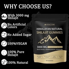 vitacoreHimalayan Shilajit Gummies for Men & Women 60 Count (Pack of 1), 1pc