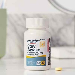 Equate Caffeine Stay Awake Tablets for Unisex, 200 Mg, 80 Count, Alertness Aid