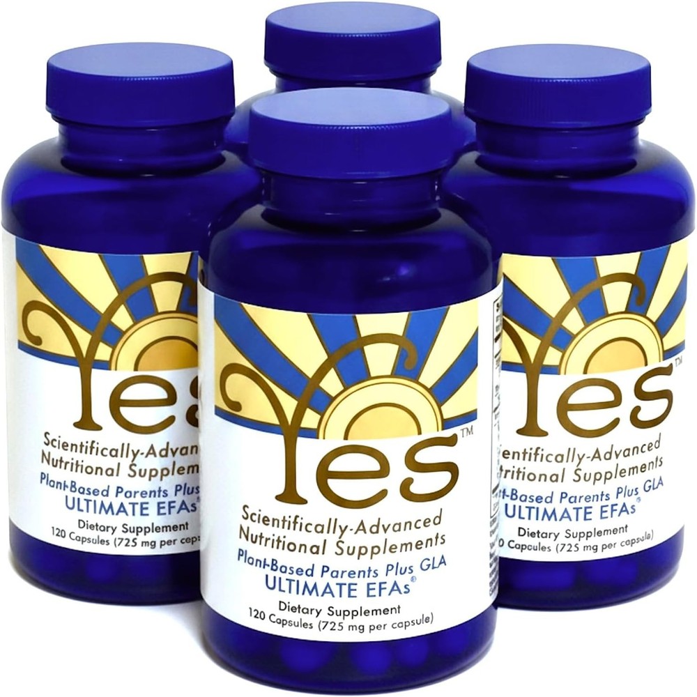 YES Plant-Based Omega 3-6-9 Burpless Fish Oil Alternative W Flax 120ct 4pk NEW
