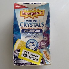 Emergen-C Immune Support Crystals 500mg Vitamin C 28 Stick Pack Berry Lemonade