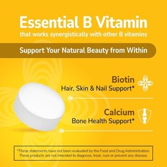 High-Potency Biotin 10,000 mcg Tablets – Unflavored 120 Count for Healthy Living