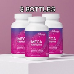 3 BOTTLES Mega Sporebiotic 60 Capsules Microbiome Labs, probiotic Formula