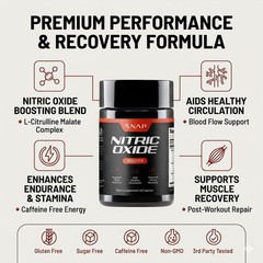 SNAP Nitric Oxide Booster 2-Pack Healthy Circulation Muscle Recovery 120 Caps