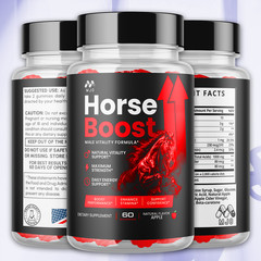 (3 Pack) Horse Boost Gummys Advanced Male Health Support HorseBoost 180 Gummies