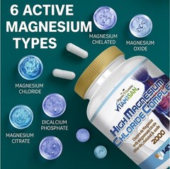 Magnesium Complex 140 Capsules High Absorption Magnesium the Best magnesium USA