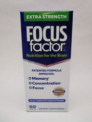 3 x Focus Factor Extra Strength Multivitamin Brain Health 60 Count Bottle 2/28