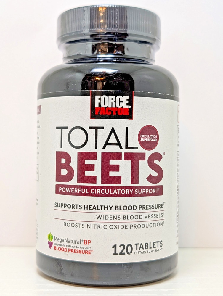 Force Factor Total Beets 120 Tablets Support Healthy Blood Pressure Exp 11/28