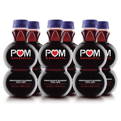 Antioxidant Superpower Pomegranate Blueberry 100% Juice 16 Fl Oz (Pack of 6)