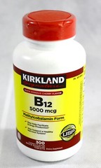 Kirkland Quick Dissolve B 12 5000 mg 300 Tablets Free Shipping Exp: 12/2027