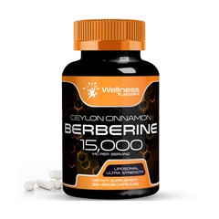 Berberine Supplement 15,000mg – Berberine with Ceylon Cinnamon, Liposomal Ber…