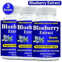 Wild Blueberry Extract Whole Fruit 10,000 mg Strength NON-GMO/Gluten 180 Count