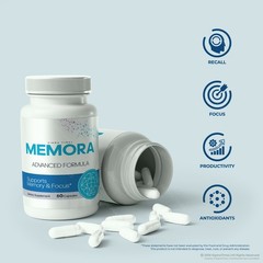 Memora Capsules – Premium Supplement for Memory, Focus & Brain Energy 60ct