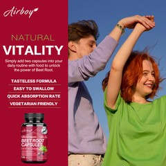 Organic Beet Root Capsules 1200mg – Heart Health, Improves Cognitive Function