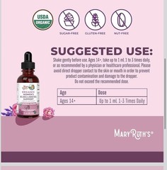 MaryRuth Valerian Root Liquid Drops Organic 60 Servings