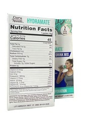 GURU NANDA HYDRAMATE Electrolytes Drink Mix Extra Hydration W/ Vitamins 2 Boxes.
