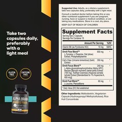 2PCS Alpha Brain Memory And Focus 60 Capsules Formula For Men & Women
