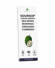 Hevola Soursop Liquid Drops w/ Sea Moss, Ashwagandha 2 fl oz Vegan