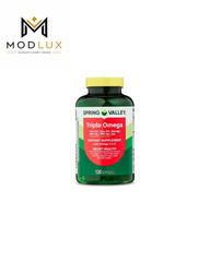 Spring Valley Triple Omega Softgels for Heart, Joint & Skin Health, 120 Count